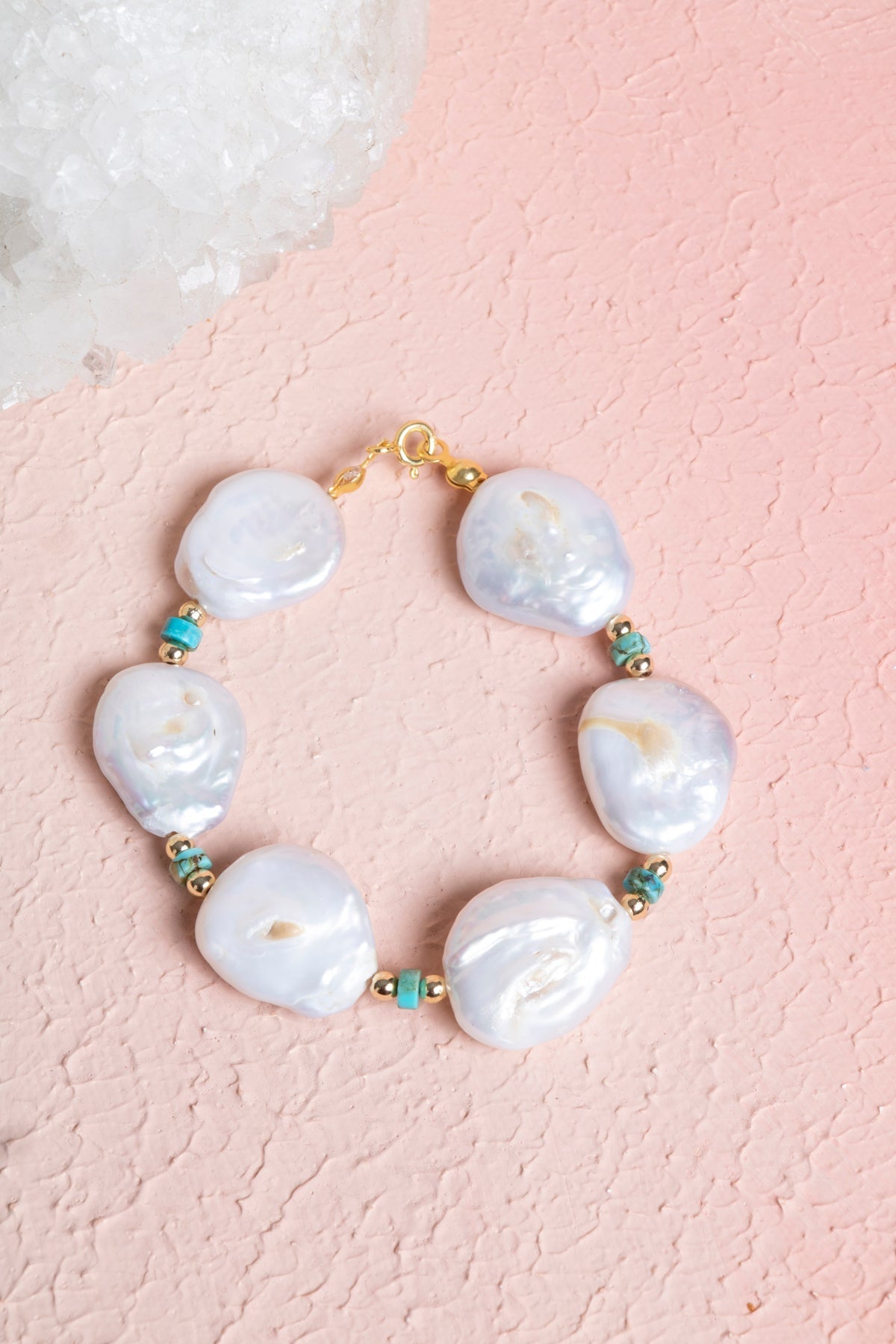 Sertifikalı İnci, Turkuaz Doğal Taş Bileklik 