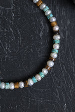 Sertifikalı İnci Kaplan Gözü Turkuaz Gümüş Kapama Doğal Taş Bileklik