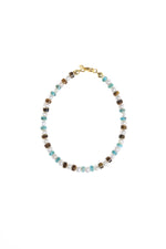 Sertifikalı İnci Kaplan Gözü Turkuaz Gümüş Kapama Doğal Taş Bileklik