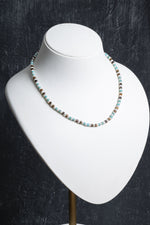 Sertifikalı İnci Kaplan Gözü Turkuaz Gümüş Kapama Doğal Taş Kolye