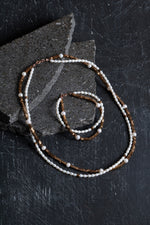 Sertifikalı İnci ve Hematit Doğaltaş Takım