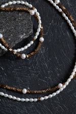 Sertifikalı İnci ve Hematit Doğaltaş Takım