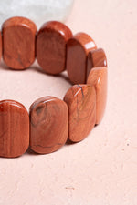 Sertifikalı Jasper  Geniş Kesim Doğal Taş Bileklik