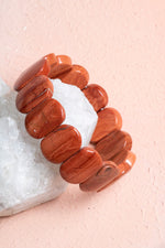 Sertifikalı Jasper  Geniş Kesim Doğal Taş Bileklik