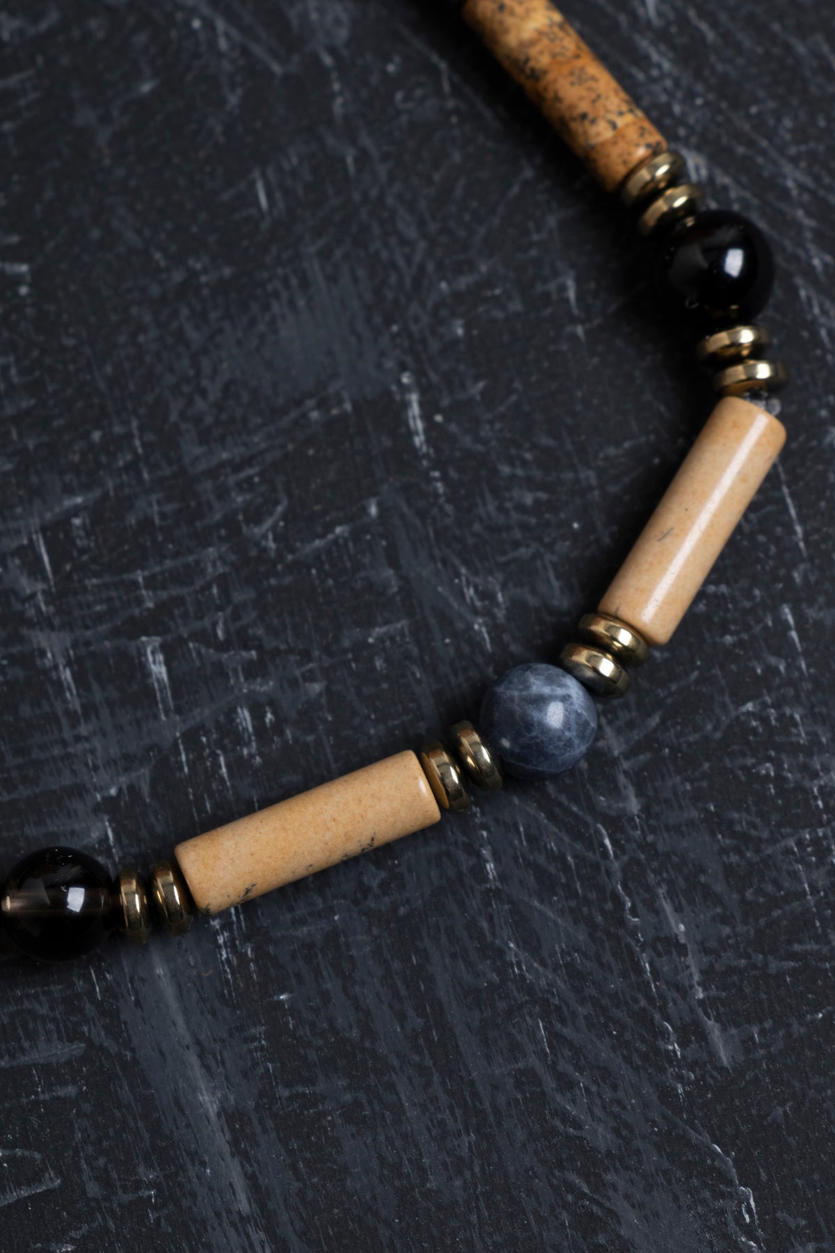 Sertifikalı Jasper ve Oğlak Burcu Doğal Taş Bileklik