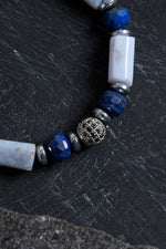 Sertifikalı Kalsedon ve Lapis Lazuli Doğal Taş Bileklik