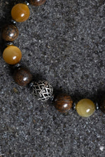 Sertifikalı Kaplan Gözü, Bronzit, Hematit Doğal Taş Makrome Bileklik