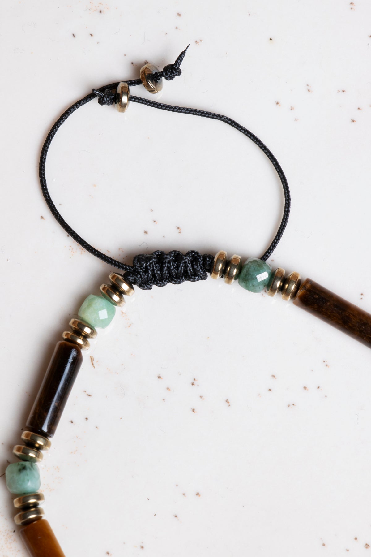 Sertifikalı Kaplan Gözü, Zümrüt Doğal Taş Makrome Bileklik