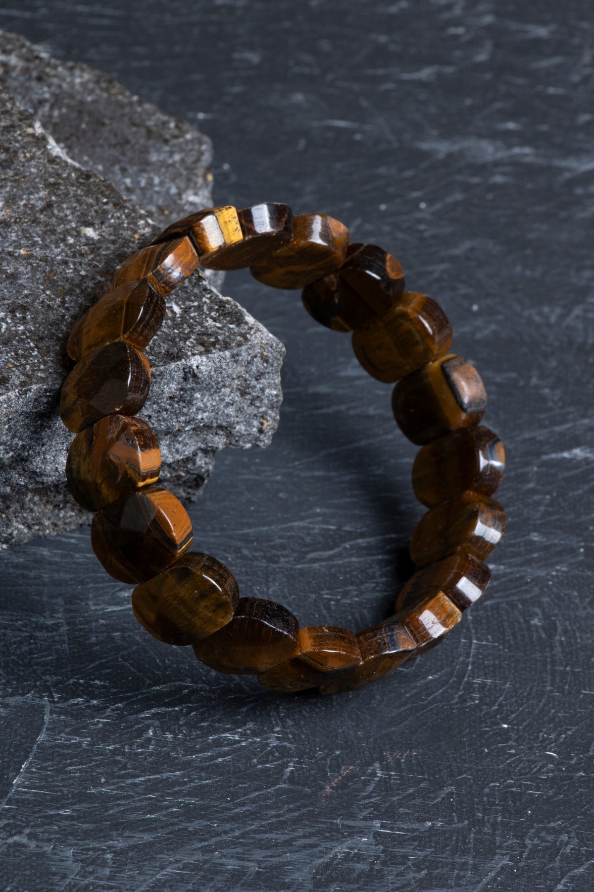 Sertifikalı Kaplan Gözü Geniş Kesim Doğal Taş Bileklik