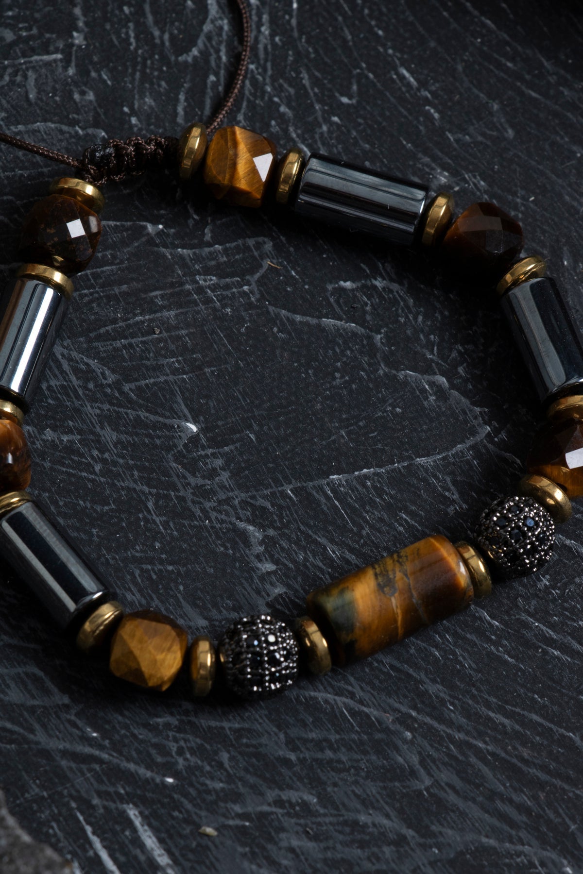 Sertifikalı Kaplan Gözü ve Hematit Doğal Taş Bileklik