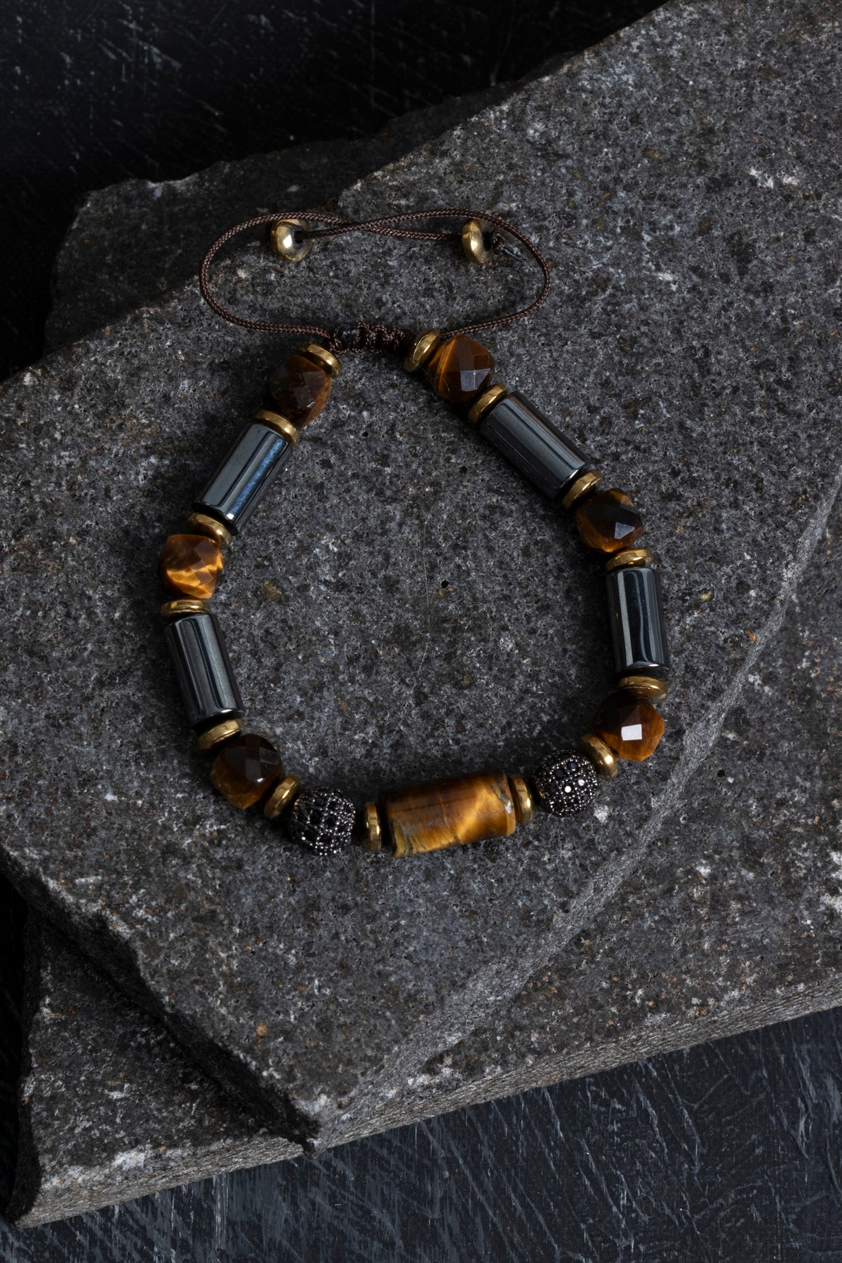 Sertifikalı Kaplan Gözü ve Hematit Doğal Taş Bileklik