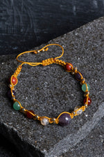 Sertifikalı  Doğal Taş Makrome Bileklik-Koç Burcu