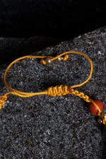 Sertifikalı  Doğal Taş Makrome Bileklik-Koç Burcu