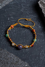 Sertifikalı  Doğal Taş Makrome Bileklik-Koç Burcu