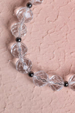 Sertifikalı Kristal Kuvars, Hematit Fasetli Doğal Taş Makrome Bileklik 