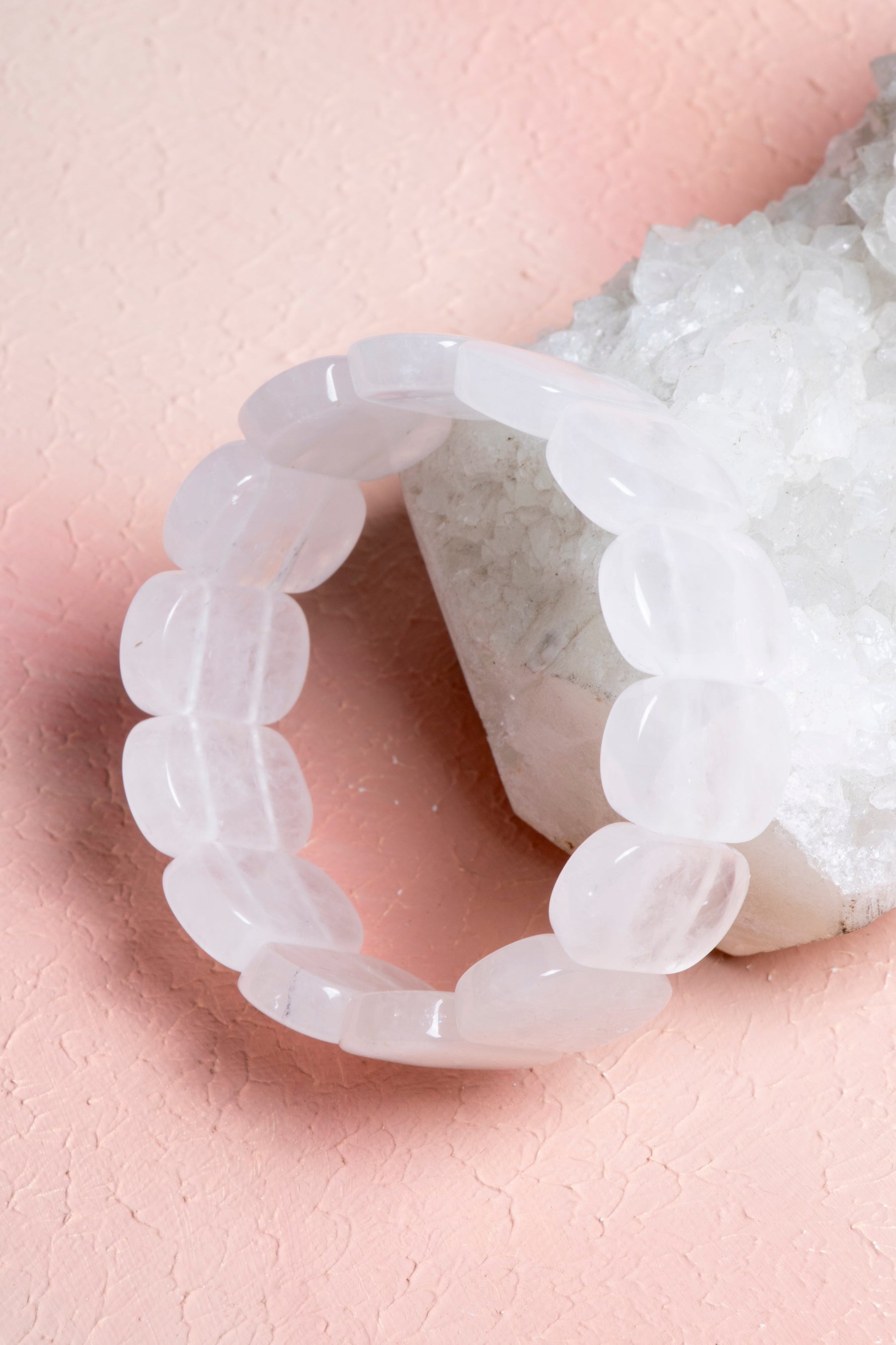 Sertifikalı Kristal Kuvars Geniş Kesim Doğal Taş Bileklik