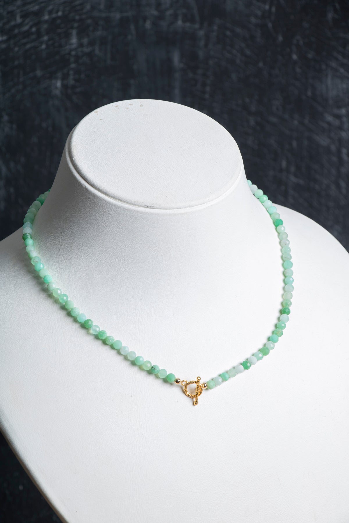 Sertifikalı Krizopras Altın Kaplama Gümüş Aparat  Kolye