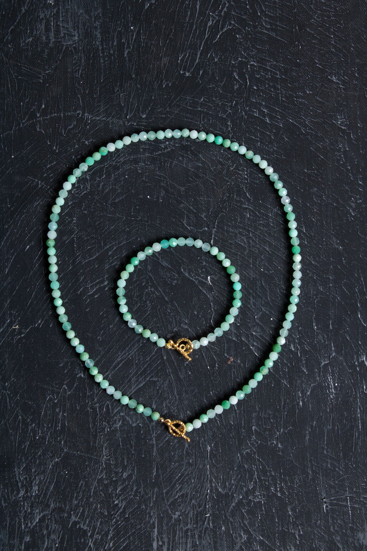 Sertifikalı Krizopras Altın Kaplama Gümüş Aparat Doğal Taş Set