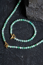 Sertifikalı Krizopras Altın Kaplama Gümüş Aparat Doğal Taş Set