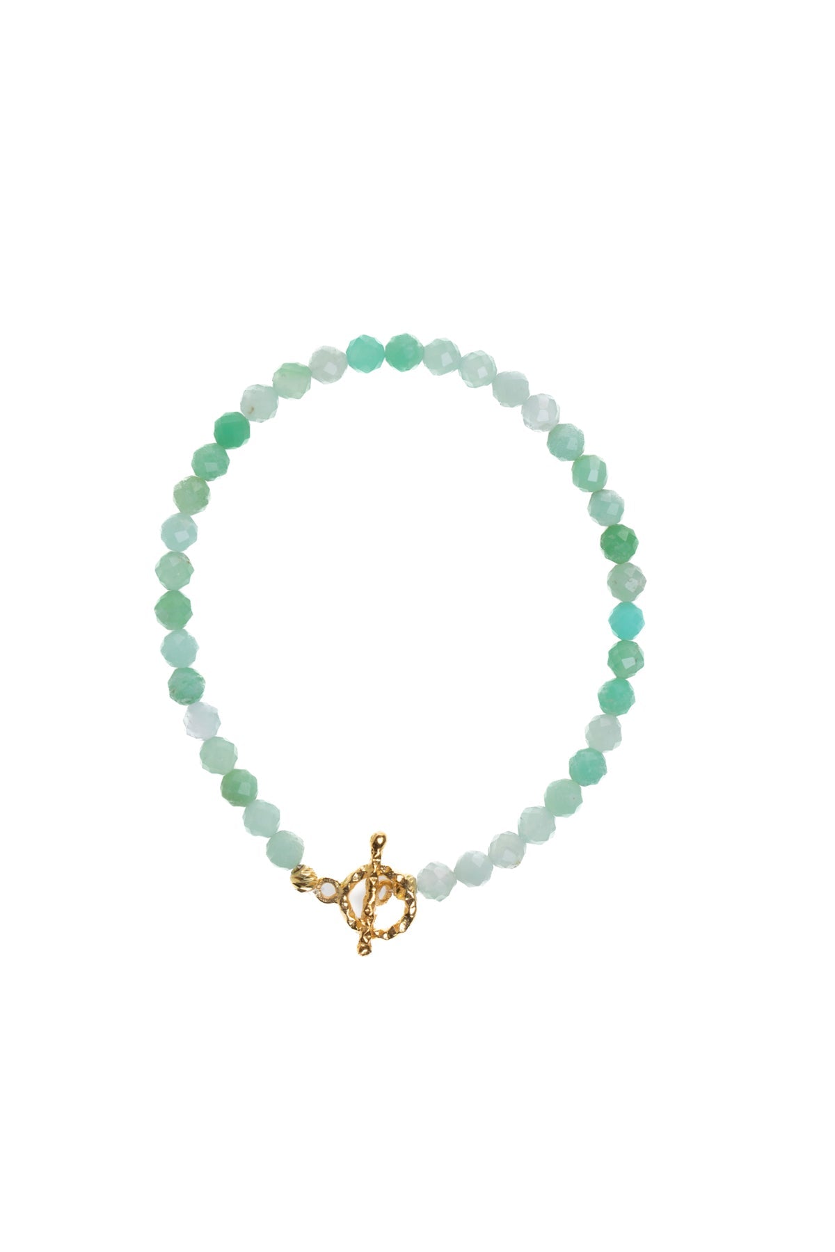 Sertifikalı Krizopras Altın Kaplama Gümüş Aparat Doğal Taş Bileklik