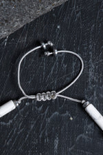 Sertifikalı Labradorit, Havlit, Hematit Doğal Taş Makrome Bileklik