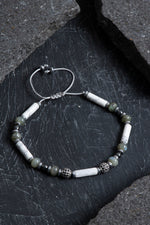 Sertifikalı Labradorit, Havlit, Hematit Doğal Taş Makrome Bileklik