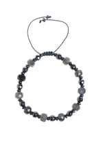 Sertifikalı Labradorit, Hematit Doğal Taş Makrome Bileklik