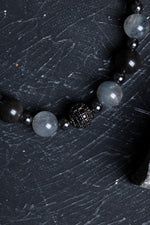 Sertifikalı Labradorit, Obsidyen, Hematit Doğal Taş Makrome Bileklik