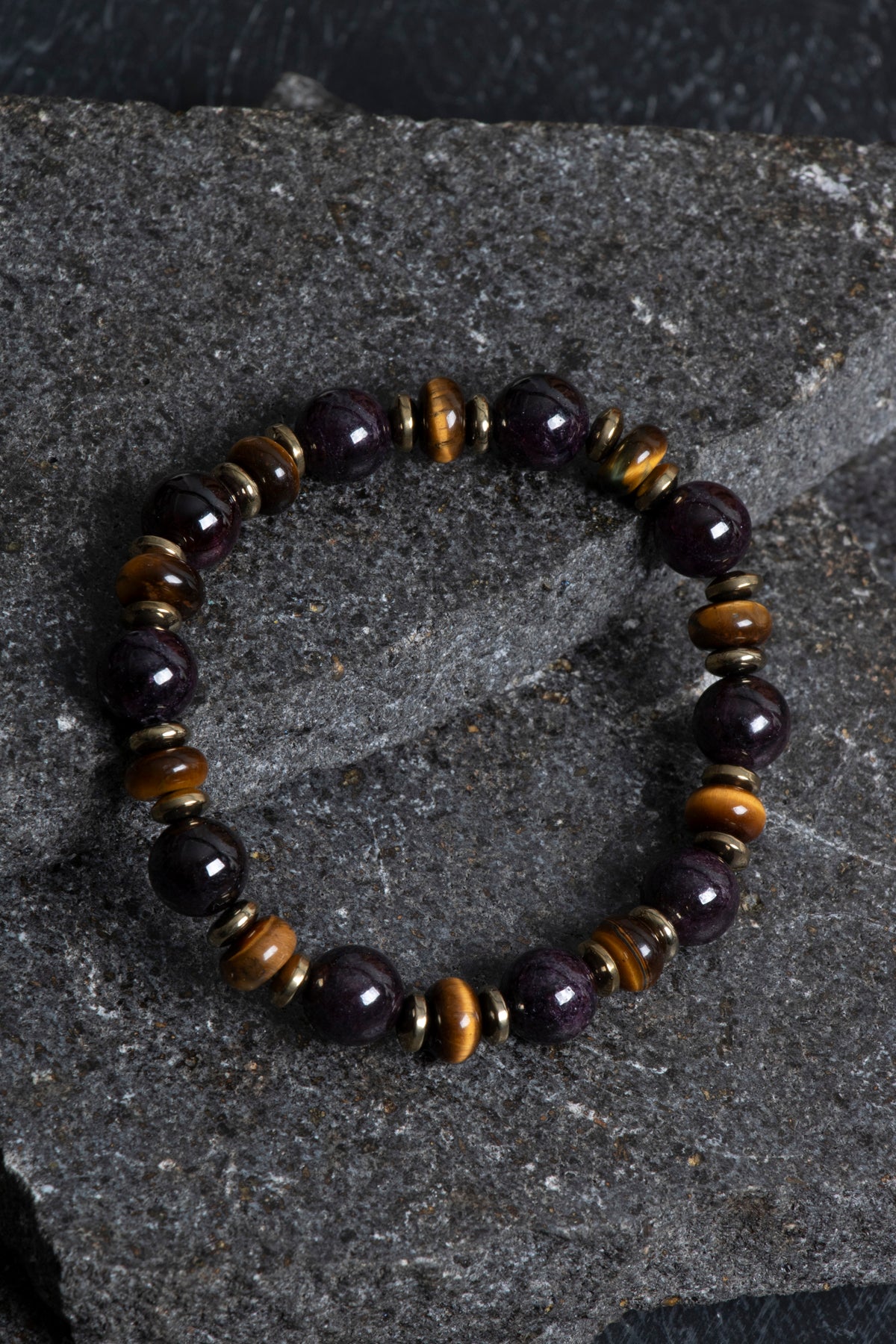 Sertifikalı Lal, Kaplan Gözü, Hematit Doğal Taş Bileklik