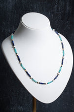 Sertifikalı Lapis, Amazonit, İnci Doğal Taş Kolye