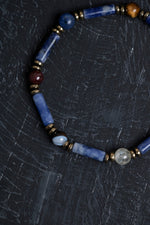 Sertifikalı Lapis, Sodalit ve Bronzit Aslan Burcu Bileklik