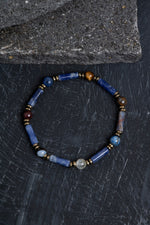 Sertifikalı Lapis, Sodalit ve Bronzit Aslan Burcu Bileklik