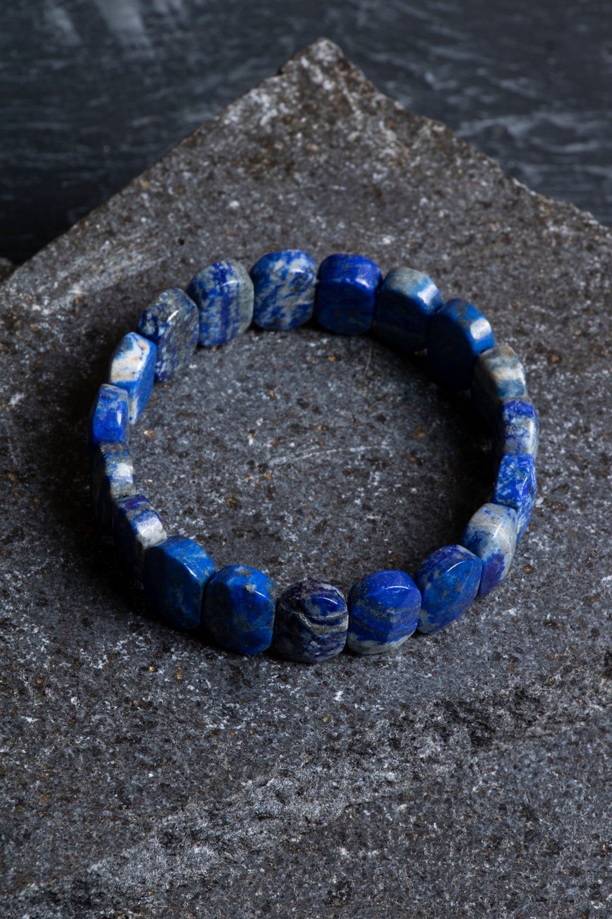 Sertifikalı Lapis Lazuli Geniş Kesim Doğal Taş Bileklik