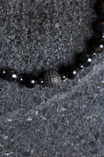 Sertifikalı Obsidyen, Hematit Gümüş Aparat  Doğal Taş Makrome Bileklik