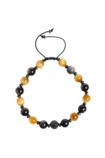 Sertifikalı Obsidyen, Kaplan Gözü, Hematit Zirkon Aparat Doğal Taş Makrome Bileklik