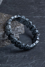 Sertifikalı Obsidyen Geniş Kesim Doğal Taş Bileklik