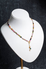 Sertifikalı Özel Kesim Turmalin  Altın Kaplama Gümüş Aparat Doğal Taş Kolye