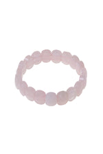 Sertifikalı Pembe Kuvars Geniş Kesim Doğal Taş Bileklik