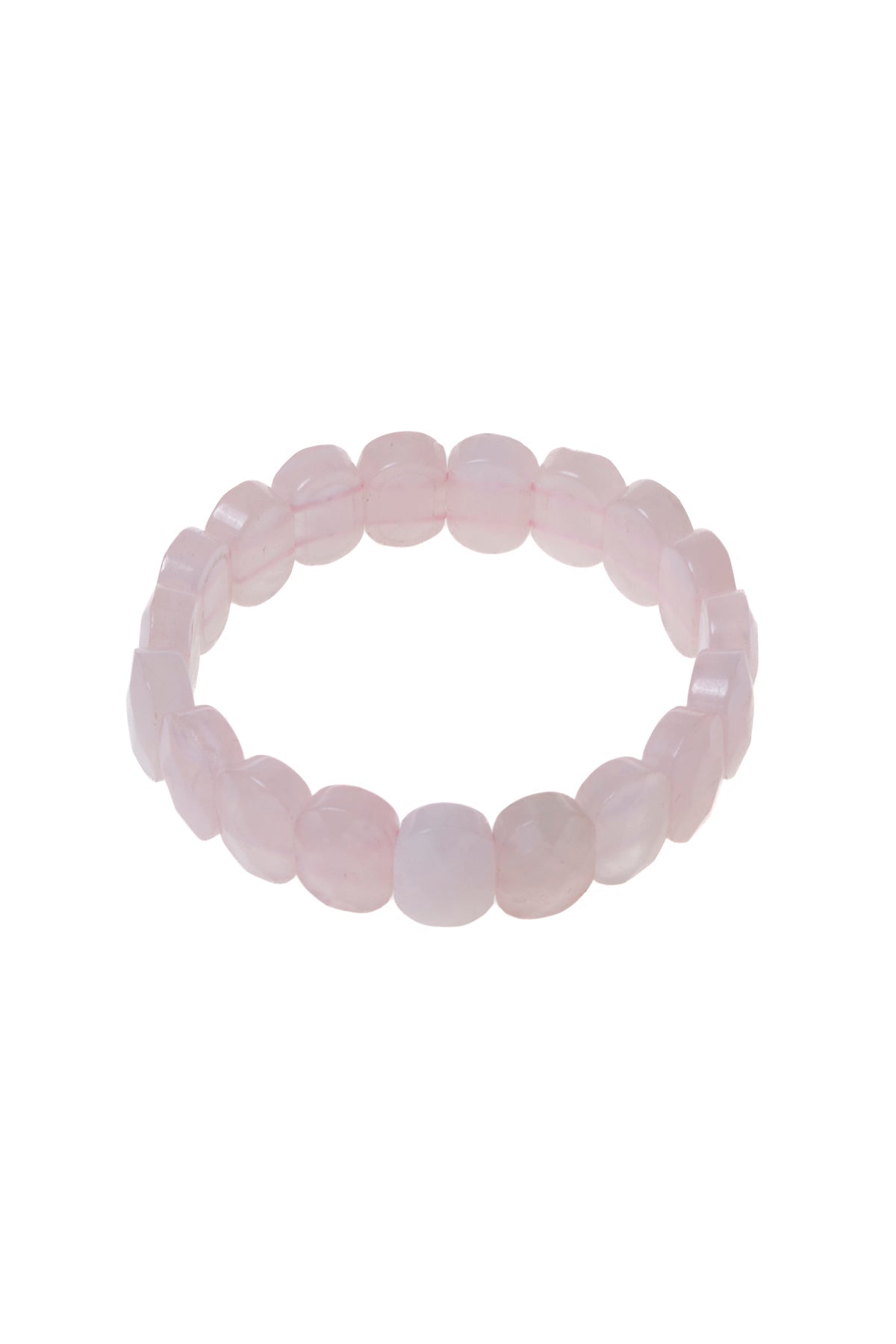 Sertifikalı Pembe Kuvars Geniş Kesim Doğal Taş Bileklik