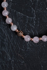 Sertifikalı Pembe Kuvars ve Hematit Doğal Taş Bileklik