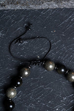 Sertifikalı Prit, Obsidyen Zirkon Aparat  Doğal Taş Makrome Bileklik