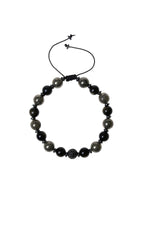 Sertifikalı Prit, Obsidyen Zirkon Aparat  Doğal Taş Makrome Bileklik