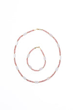 Sertifikalı Rodokrosit, Pembe Kuvars, Hematit Doğal Taş Set