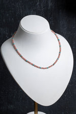 Sertifikalı Rodokrozit, Turkuaz Gümüş Kapama Doğal Taş Kolye