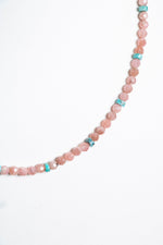 Sertifikalı Rodokrozit, Turkuaz Gümüş Kapama Doğal Taş Kolye