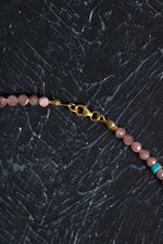 Sertifikalı Rodokrozit, Turkuaz Gümüş Kapama Doğal Taş Set