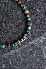 Sertifikalı Rodonit, Turkuaz Doğal Taş Makrome Bileklik