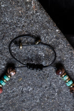 Sertifikalı Rodonit, Turkuaz Doğal Taş Makrome Bileklik