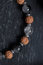 Sertifikalı Rutilli Kuvars, Rudrashka Hematit Doğal Taş Bileklik