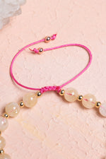 Sertifikalı Sitrin, Pembe Kuvars Zirkon Aparat Doğal Taş Bileklik